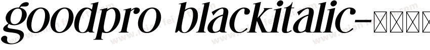 goodpro blackitalic字体转换